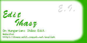 edit ihasz business card
