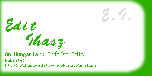 edit ihasz business card